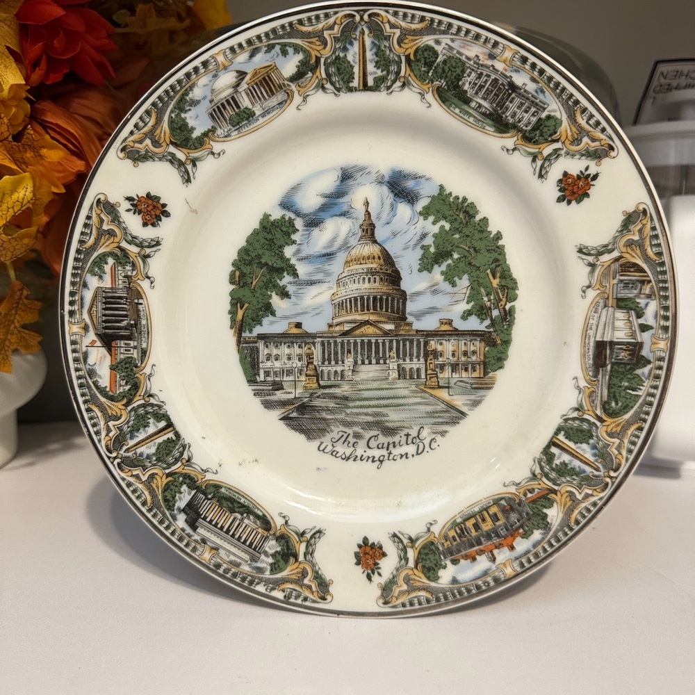 Vintage!♥️ The Capital Of Washington D..C. Collectors Plate